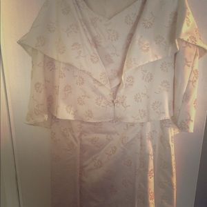 Handcrafted wedding dress and cap